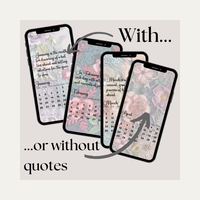 2025 Cellphone Wallpaper Calendar with a Floral Embroidery Aesthetic