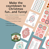 Printable Christmas Advent Envelopes with Child Appropriate Jokes - Muted Colors