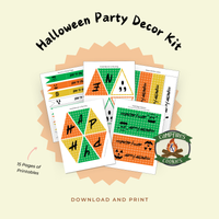 Monster Madness Halloween Party Decoration Kit Printable